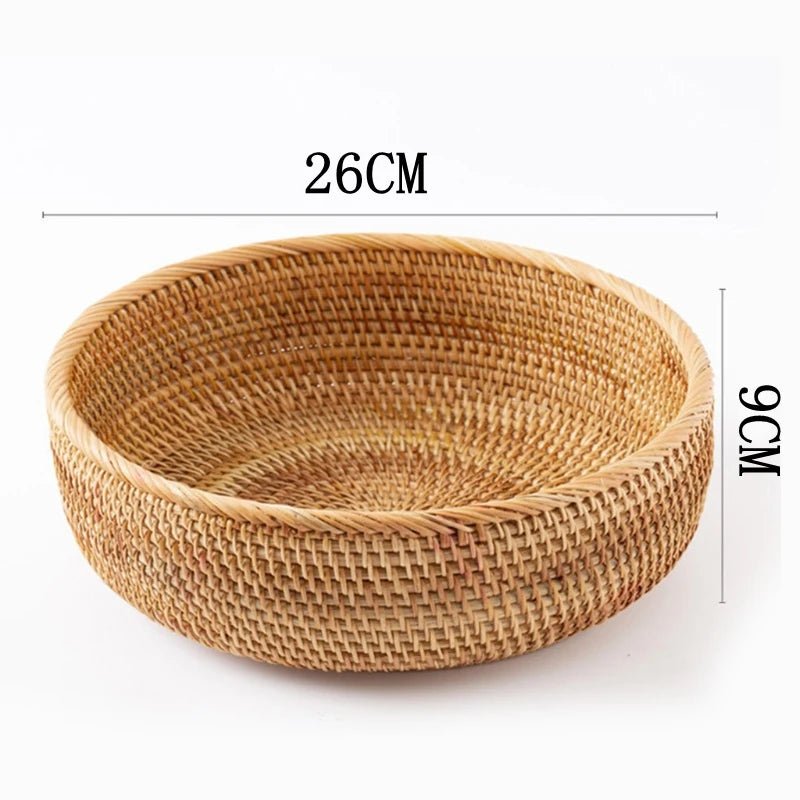 Hand - Woven Rattan Bread Storage Basket 🍞 - Julia M LifeStyles