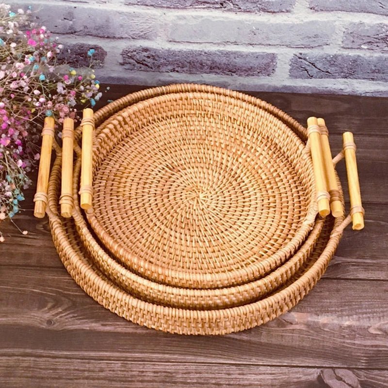 Hand - Woven Rattan Bread Storage Basket 🍞 - Julia M LifeStyles