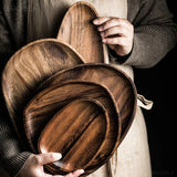 Handcrafted Irregular Oval Wood Plate Set - Julia M LifeStyles