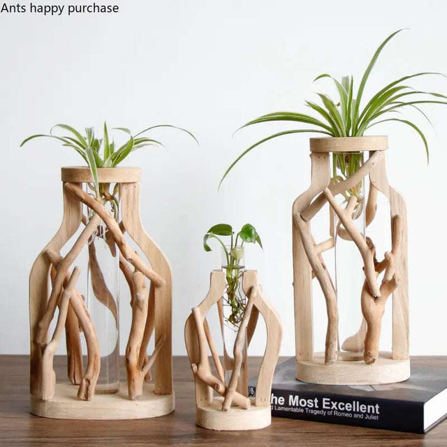 Handcrafted Wooden Flower Pot - Julia M LifeStyles