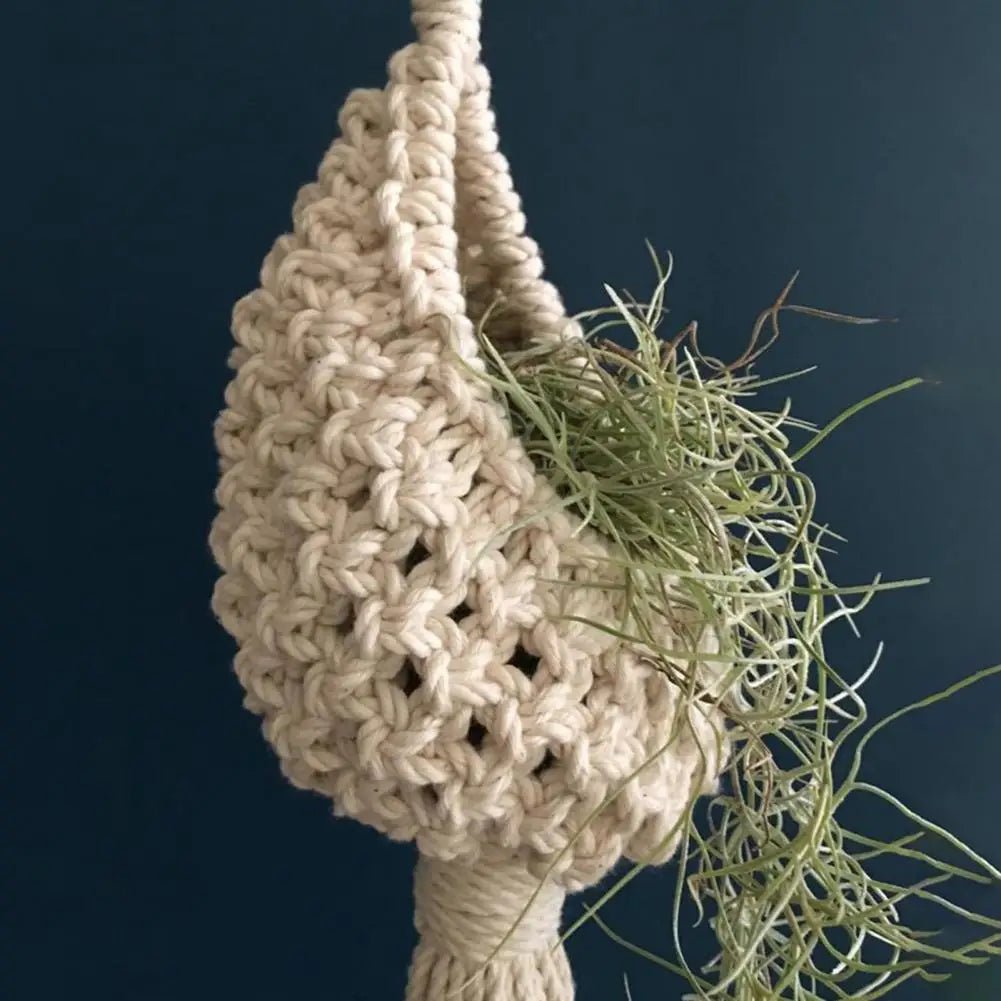 Handmade Green Macrame Plant Hanger - Julia M LifeStyles