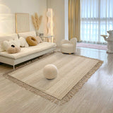 Handmade Light Luxury Wool Carpet in Milk White - Julia M LifeStyles