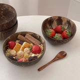 Handmade Wooden Coconut Bowl & Spoon Set - Julia M LifeStyles