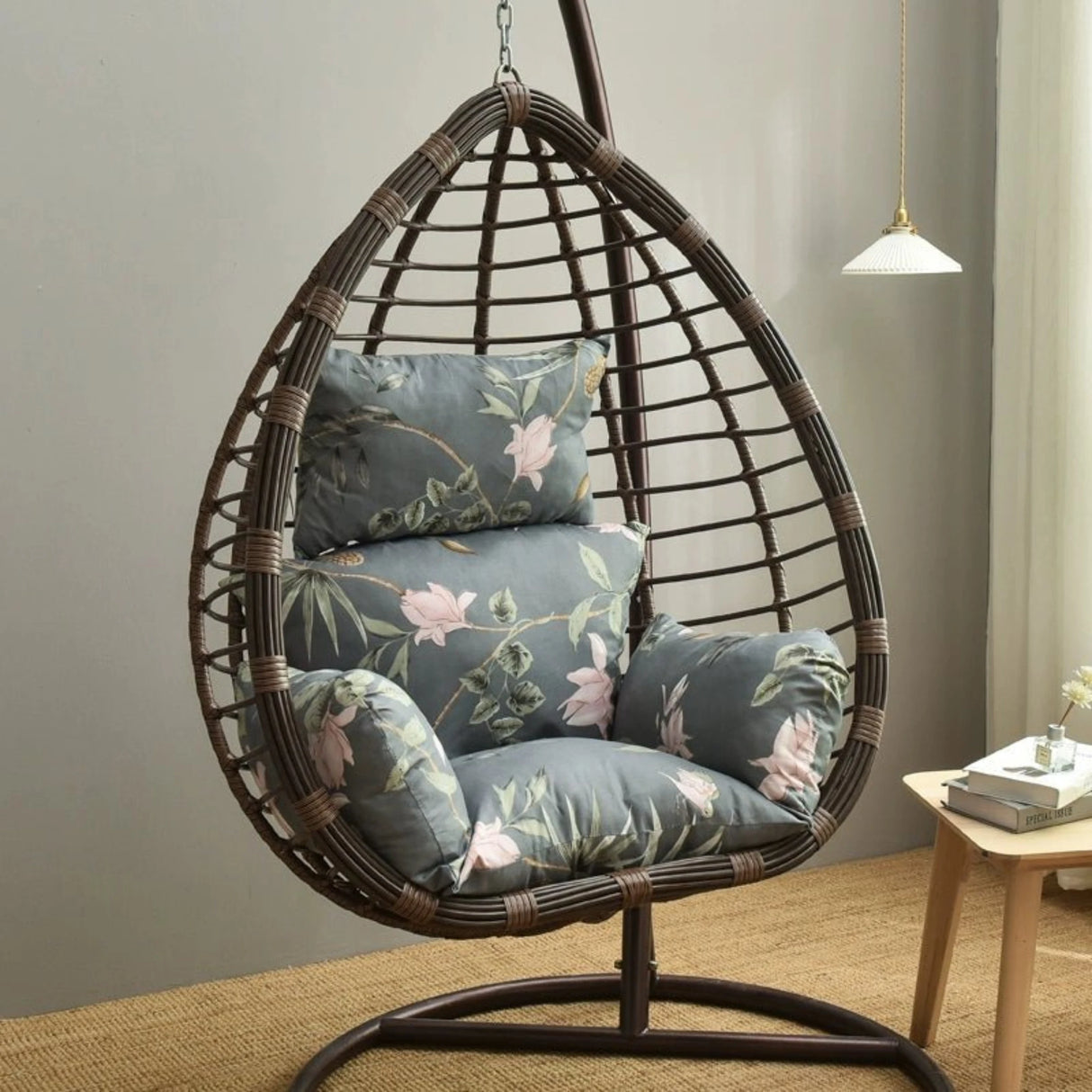 Hanging Basket Rattan Chair Cushion Single Washable Removable Washable Bird's Nest Swing Cushion Hanging Chair Cushion Rattan Chair Chlorophytum Cushion Thickened - Julia M LifeStyles