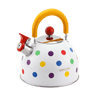 2.5L Stainless Steel Whistling Teapot - Dot Colour Design - Julia M LifeStyles