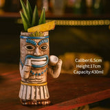 Hawaiian Brown Tiki Mug - Creative Zombie Cocktail Drinkware - Julia M LifeStyles