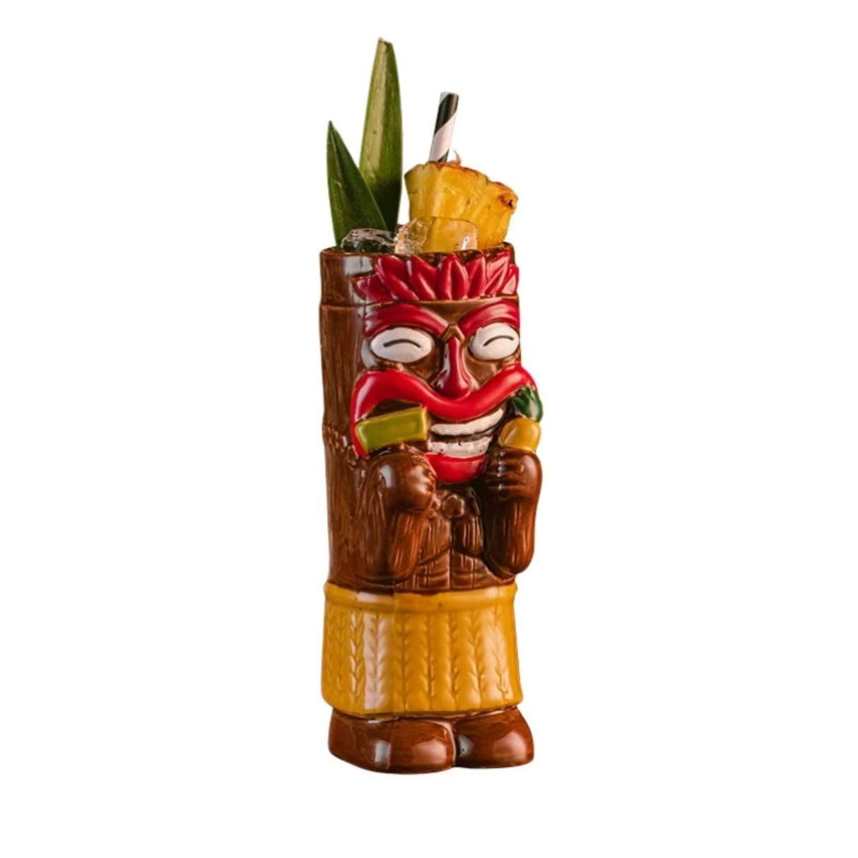 Hawaiian Brown Tiki Mug - Creative Zombie Cocktail Drinkware - Julia M LifeStyles