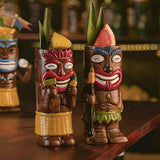 Hawaiian Brown Tiki Mug - Creative Zombie Cocktail Drinkware - Julia M LifeStyles