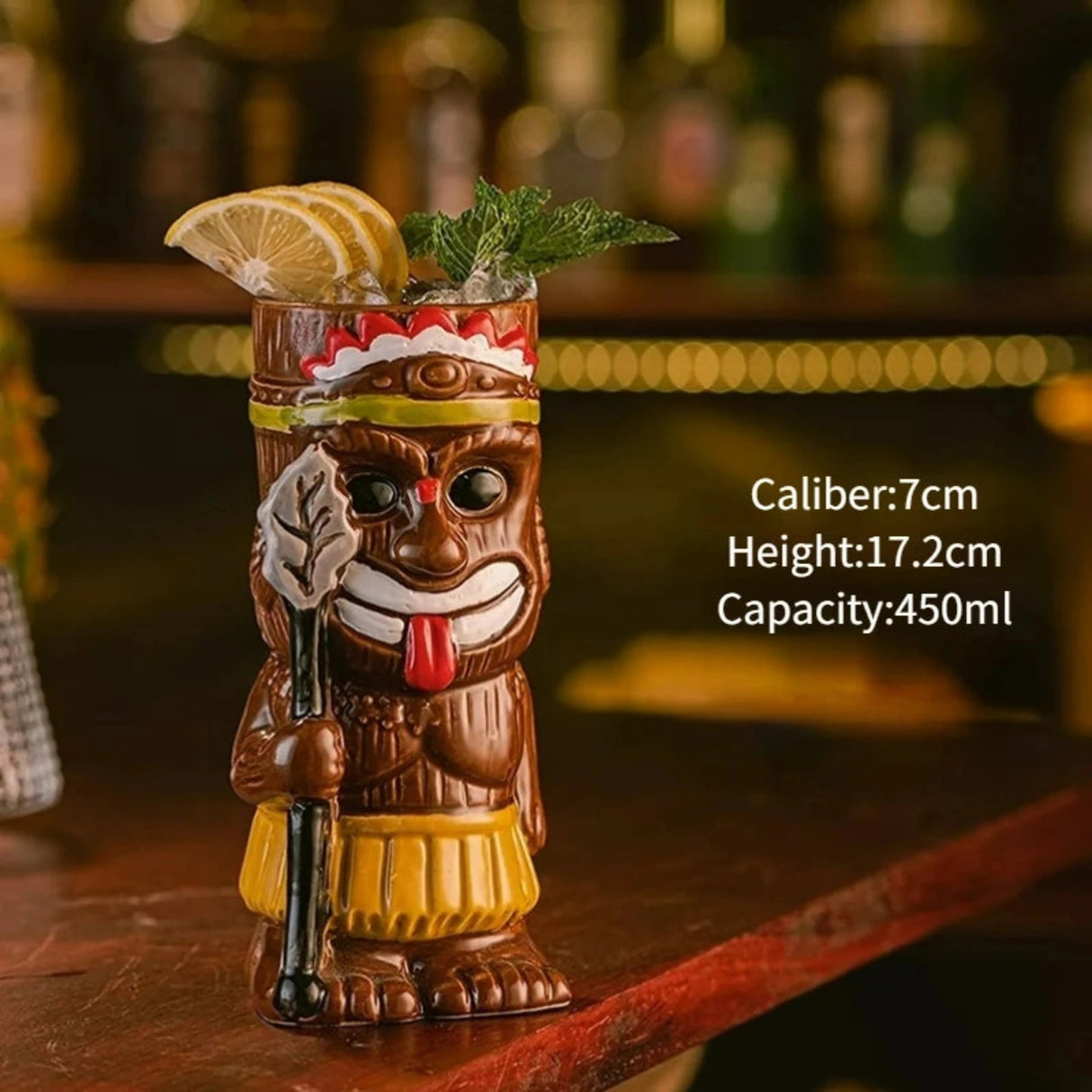 Hawaiian Brown Tiki Mug - Tropical Cocktail Delight - Julia M LifeStyles