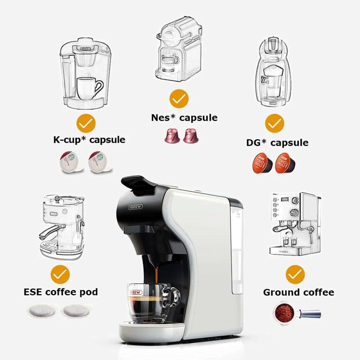 Hebrew 4 in 1 Multiple Capsule Coffee Maker | Hot & Cold Milk Foaming Frother - Julia M LifeStyles