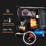 Hebrew 4 in 1 Multiple Capsule Coffee Maker | Hot & Cold Milk Foaming Frother - Julia M LifeStyles