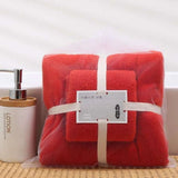 High Absorbent Soft Coral Fleece Bath Towel set - Julia M LifeStyles