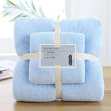 High Absorbent Soft Coral Fleece Bath Towel set - Julia M LifeStyles