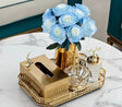 High - End Household Metal Tissue Box Household Living Room Dining Table Golden Paper Extraction Box European Entry Lux Coffee Table Napkin Box - Julia M LifeStyles