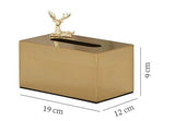 High - End Household Metal Tissue Box Household Living Room Dining Table Golden Paper Extraction Box European Entry Lux Coffee Table Napkin Box - Julia M LifeStyles