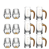 High - Grade Crystal White Wine Glass Liquor Divider Home Use Set Accessible Luxury Gold Foil Shooter Glass One Shot Cup Shot Glass Wine Pot - Julia M LifeStyles