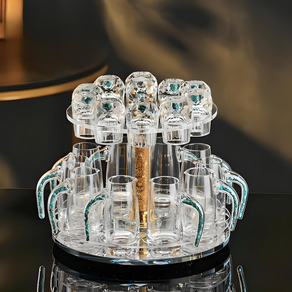 High - Grade Crystal White Wine Glass Liquor Divider Home Use Set Accessible Luxury Gold Foil Shooter Glass One Shot Cup Shot Glass Wine Pot - Julia M LifeStyles