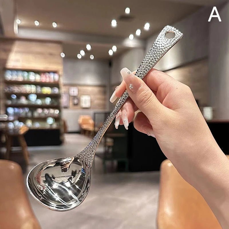 Hign - concerned Deep Stainless Steel Soup Spoon - Large Capacity Silver Flatware - Julia M LifeStyles