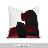 Home Soft Italian Accessible Luxury Model Room Hotel House High-Grade Black Gray Wine Red Pillow Sofa Cushion Pillowcase - Julia M LifeStyles