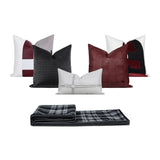 Home Soft Italian Accessible Luxury Model Room Hotel House High-Grade Black Gray Wine Red Pillow Sofa Cushion Pillowcase - Julia M LifeStyles