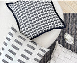 Houndstooth Hand-Woven Cotton & Linen Throw Pillow Cover - Julia M LifeStyles