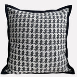 Houndstooth Hand-Woven Cotton & Linen Throw Pillow Cover - Julia M LifeStyles