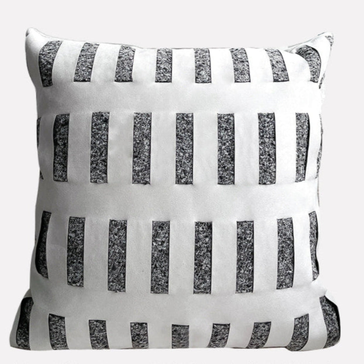 Houndstooth Hand-Woven Cotton & Linen Throw Pillow Cover - Julia M LifeStyles