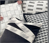 Houndstooth Hand-Woven Cotton & Linen Throw Pillow Cover - Julia M LifeStyles