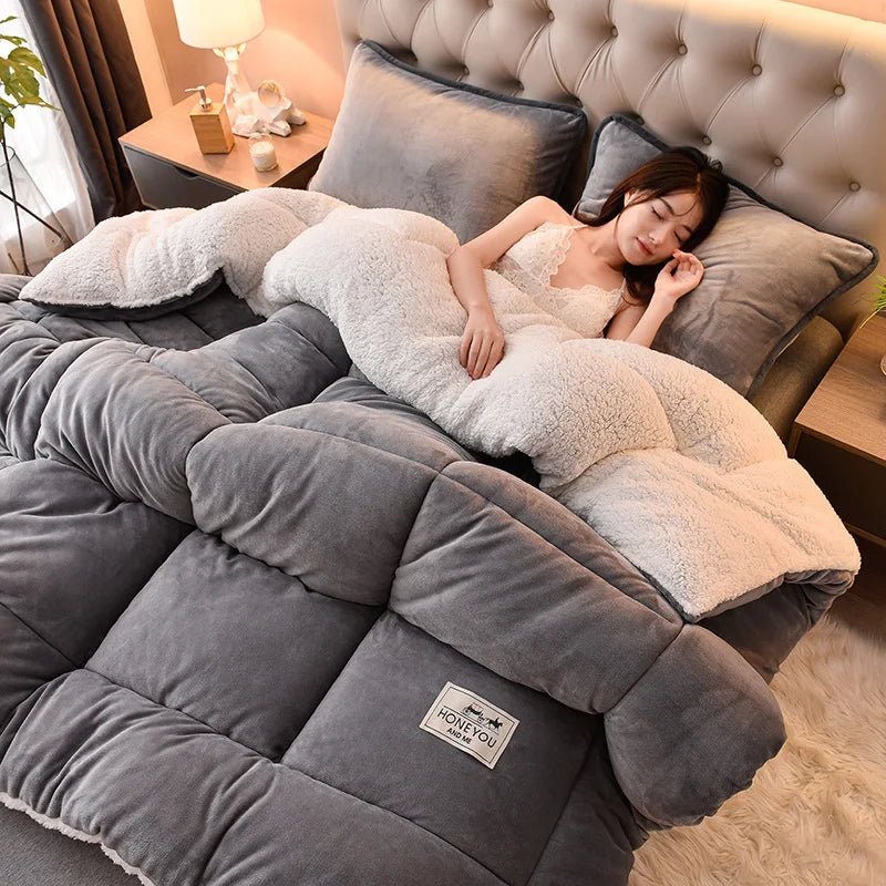 Household Milk Double - sided Velvet Lamb Wool Winter Blanket Warm Double - sided Velvet Core - Julia M LifeStyles