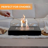 Indoor Fire Pit Mini Alcohol Lamp Fireplace Glass Table Accessories Personal Fireplace Indoor And Outdoor Camping Rectangle Fire Pit Alcohol Fireplace - Julia M LifeStyles