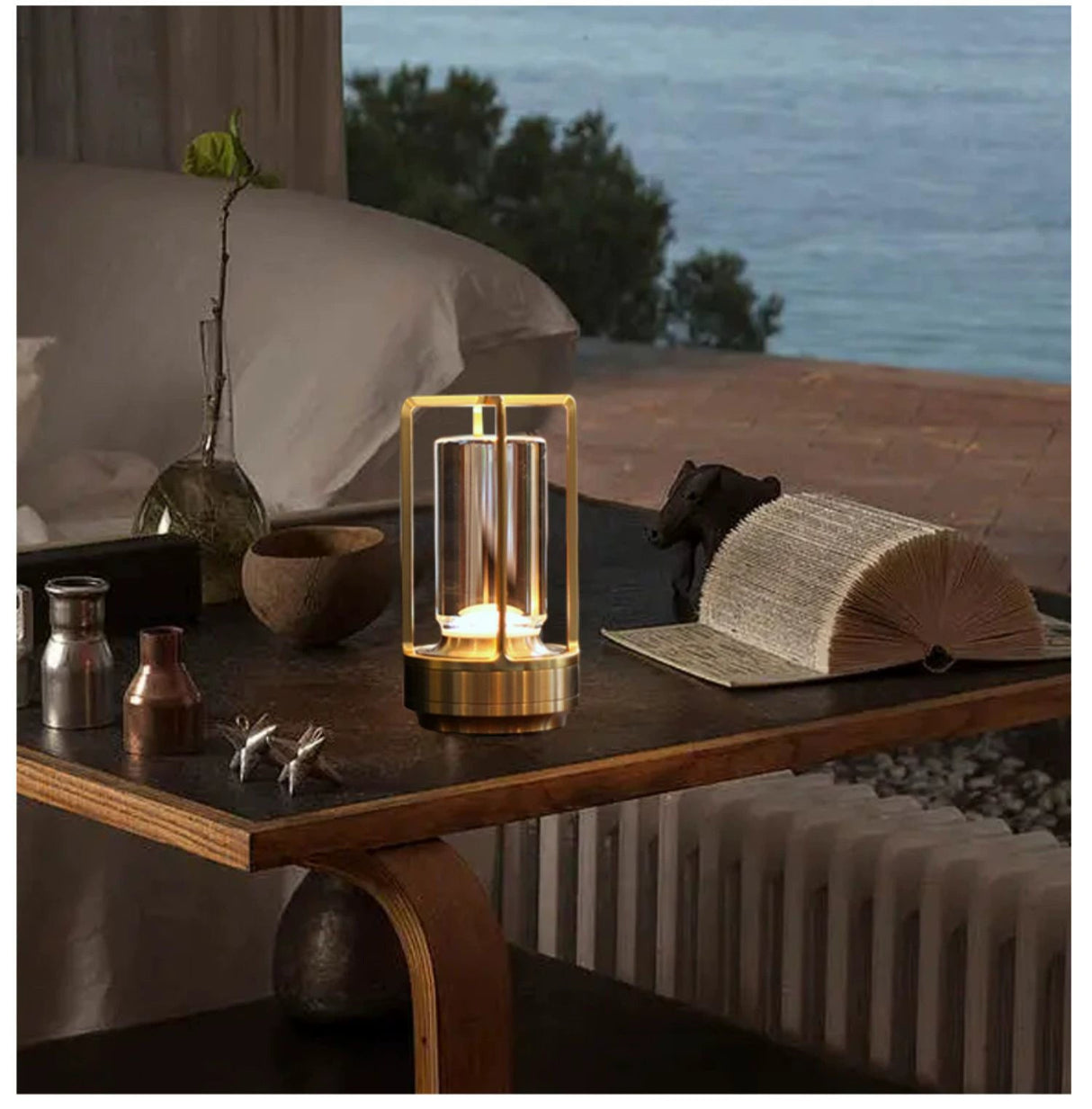 Industrial LED USB Charging Table Lamp - Julia M LifeStyles