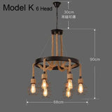 Industrial rustic pendant lights Indoor Lamp para sala hanging rope lights for living dining room Home suspended luminaire - Julia M LifeStyles