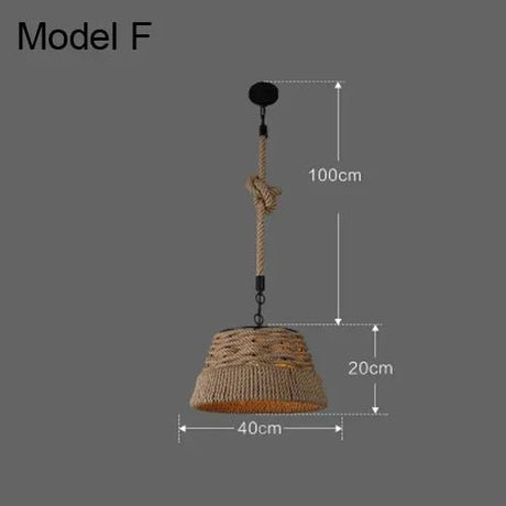 Industrial rustic pendant lights Indoor Lamp para sala hanging rope lights for living dining room Home suspended luminaire - Julia M LifeStyles