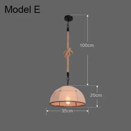 Industrial rustic pendant lights Indoor Lamp para sala hanging rope lights for living dining room Home suspended luminaire - Julia M LifeStyles