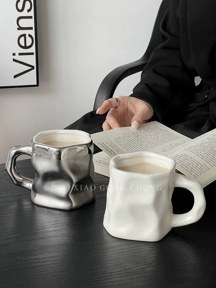 Twist Design Ceramic Couple Mugs - Perfect for Coffee Lovers - Julia M LifeStyles