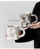 Twist Design Ceramic Couple Mugs - Perfect for Coffee Lovers - Julia M LifeStyles