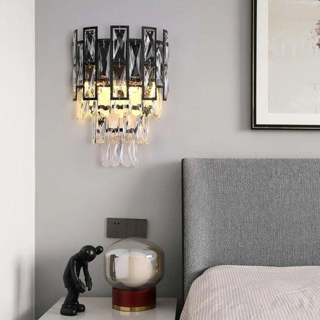 Iron and Crystal Wall Lamp - Julia M LifeStyles