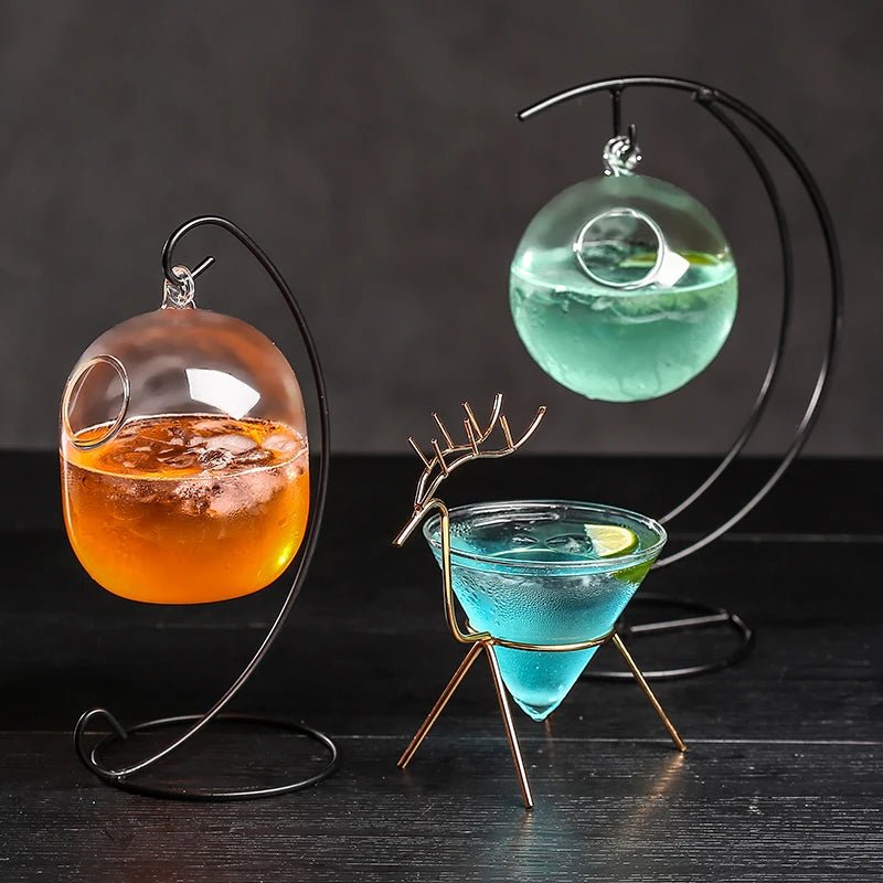 Iron Cocktail Glass, Creative Hanging Bottle, Western Restaurant Wine Glass, Cold Drink Cup, Personality - Julia M LifeStyles