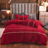 Jacquard Bedding Sets Milk Velvet Thicken Winter Warm Four Piece Set Quilt Cover Queen King Bed Linen Pillowcase Bedroom Decor - Julia M LifeStyles