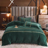 Jacquard Bedding Sets Milk Velvet Thicken Winter Warm Four Piece Set Quilt Cover Queen King Bed Linen Pillowcase Bedroom Decor - Julia M LifeStyles