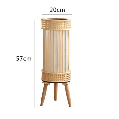 "Japanese Bamboo Vine Weave Floor Lamp & Candle Holder" - Julia M LifeStyles