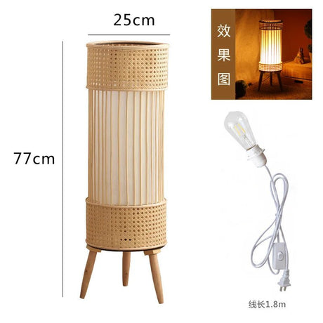 "Japanese Bamboo Vine Weave Floor Lamp & Candle Holder" - Julia M LifeStyles