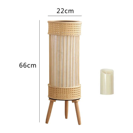 "Japanese Bamboo Vine Weave Floor Lamp & Candle Holder" - Julia M LifeStyles