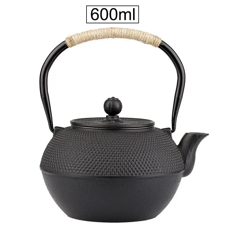 Japanese Iron Tea Pot with Stainless Steel Infuser Cast Iron Teapot Tea Kettle for Boiling Water Oolong Tea 600/800/1200ML - Julia M LifeStyles