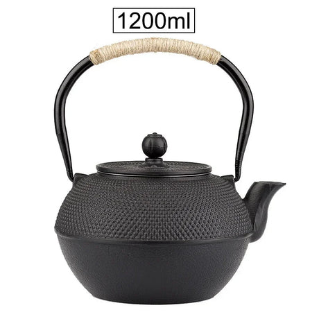 Japanese Iron Tea Pot with Stainless Steel Infuser Cast Iron Teapot Tea Kettle for Boiling Water Oolong Tea 600/800/1200ML - Julia M LifeStyles