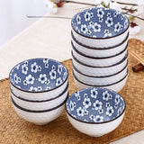 Japanese - Style Blue and White Creative Single Tableware Set Rice Bowl - Julia M LifeStyles