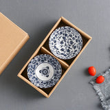 Japanese - Style Blue and White Creative Single Tableware Set Rice Bowl - Julia M LifeStyles