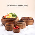 Japanese Style Fall-Proof Acacia Wood Children's Salad Bowl - Julia M LifeStyles