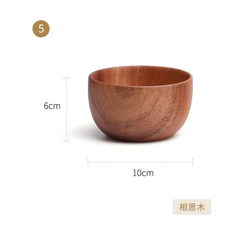 Japanese Style Fall-Proof Acacia Wood Children's Salad Bowl - Julia M LifeStyles