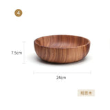 Japanese Style Fall-Proof Acacia Wood Children's Salad Bowl - Julia M LifeStyles